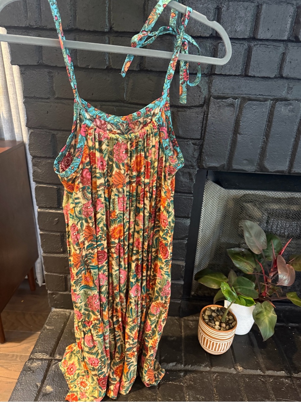 NATURAL LIFE Mini Dress Floral Boho Adjustable Straps NWT - Picture 3 of 8